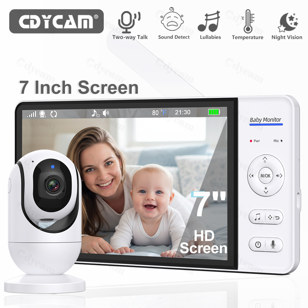 Smart Home Battery Camera - 7.0'' Niania Elektroniczna z Ekranem 720P,