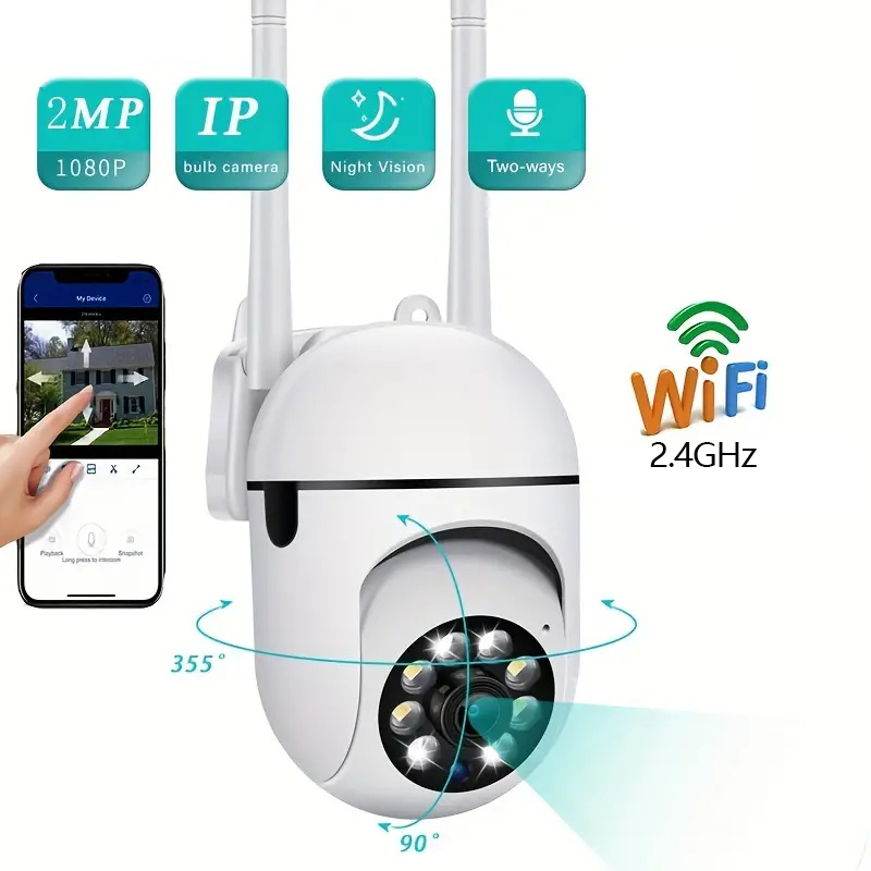 Smart Home Battery Camera Ezviz - Bezprzewodowa kamera monitorująca A7, obrotowa 360