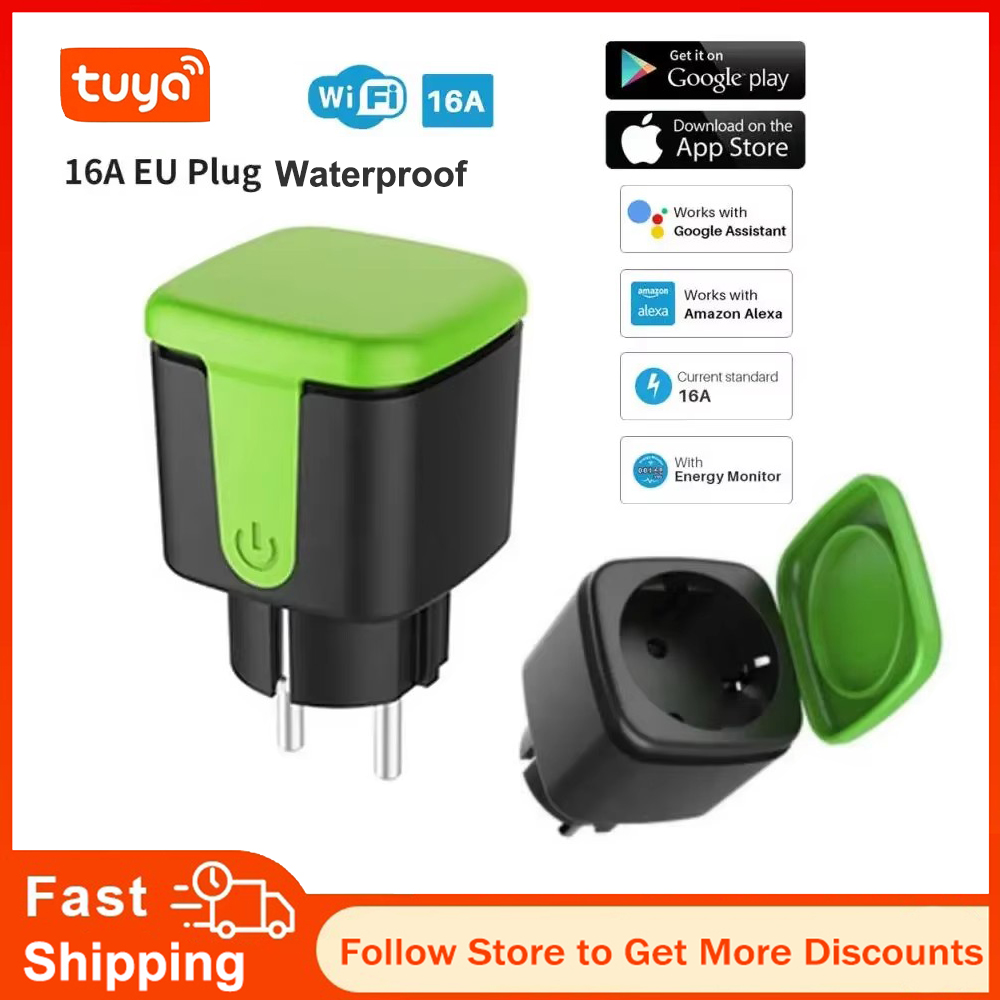 Smart Home Alexa - Inteligentne wodoodporne gniazdko WiFi Tuya EU