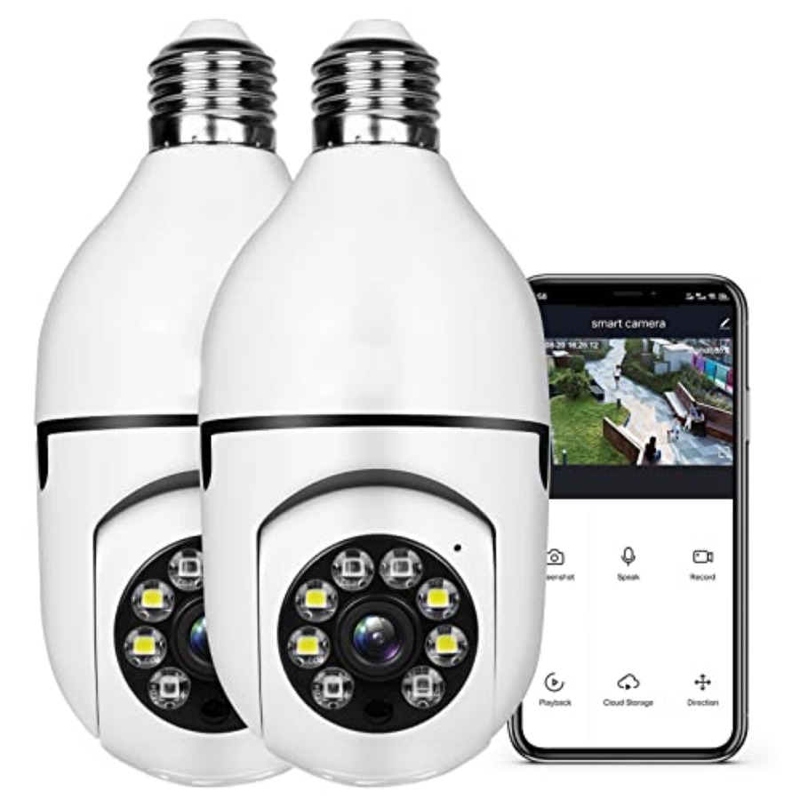 Smart Home Lighting - Żarówka z kamerą bezprzewodową 1080P, inteligentna