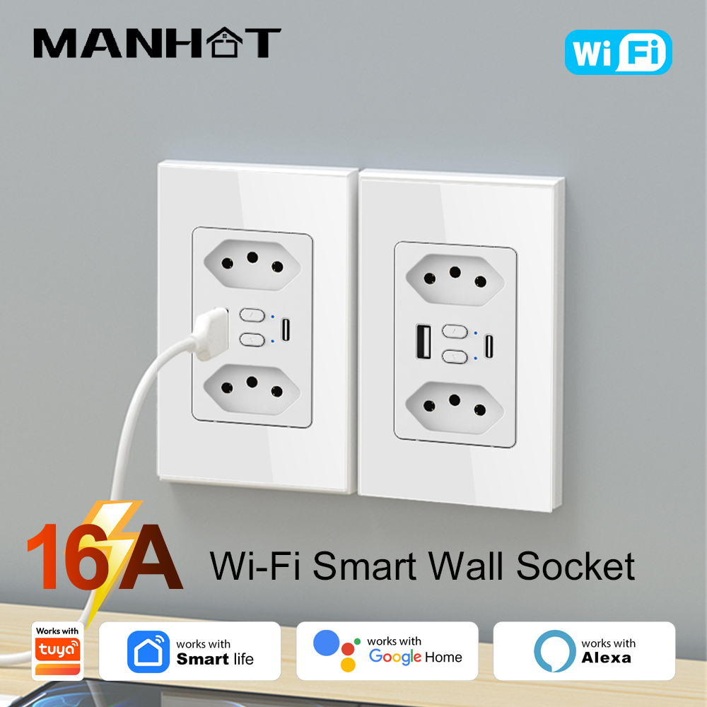 Smart Home Wiz - Inteligentne gniazdko WiFi MANHOT Brazylia z