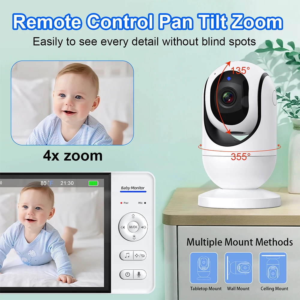 7.0'' Niania Elektroniczna z E – Smart Home Battery Camera recenzja i cena