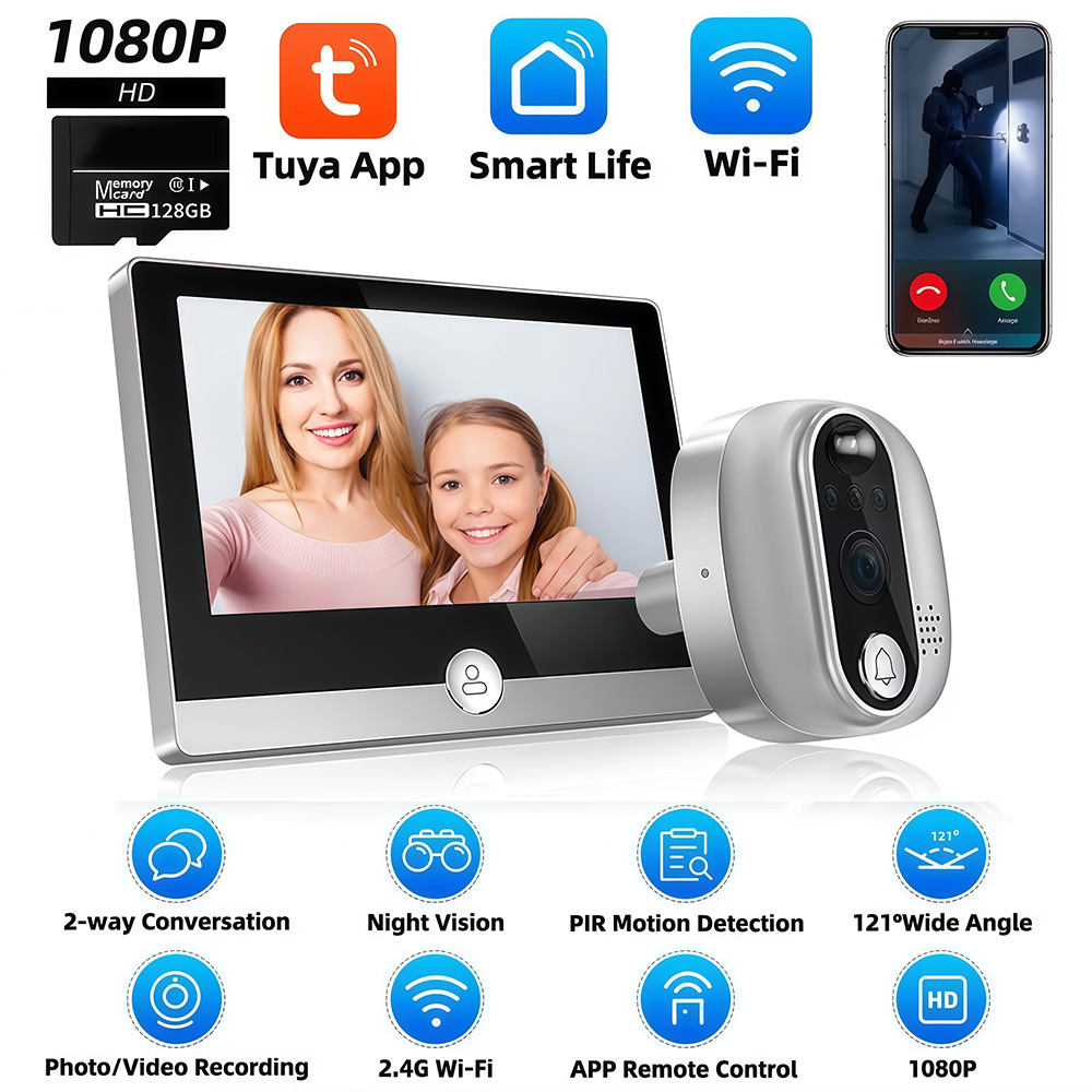Tuya 1080P WiFi dzwonek do drz – Smart Home Battery Camera recenzja i cena