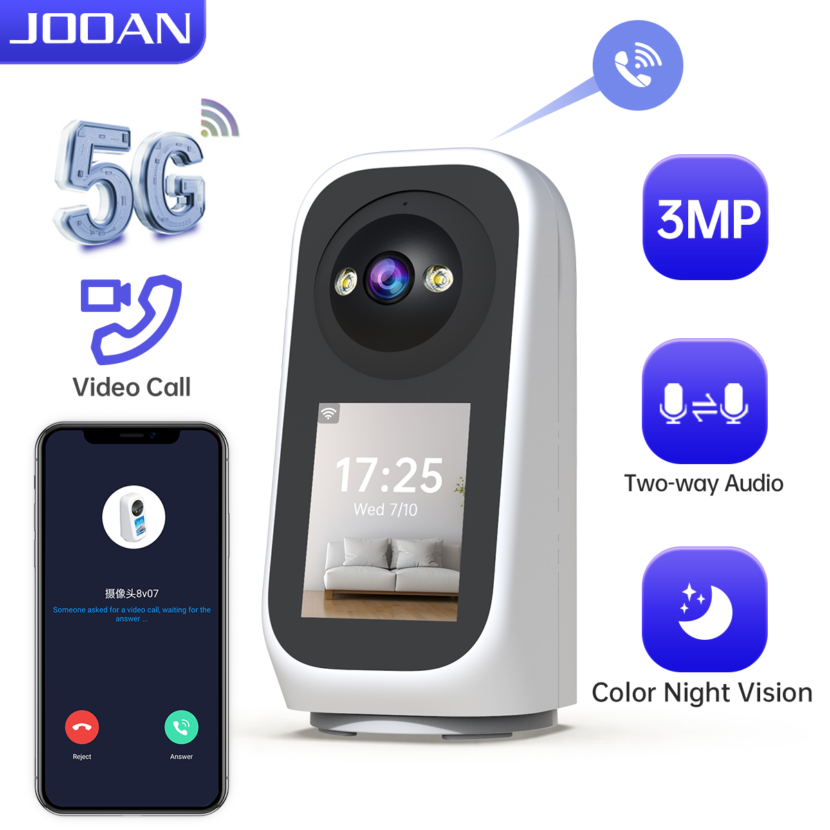 Kamera JOOAN 3MP PTZ 5G Wifi H – Smart Home Battery Camera Ezviz recenzja i cena